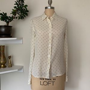 Ann Taylor Square Dots Blouse